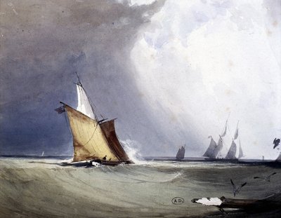 Yachts til søs, slutningen af det 19. århundrede af Unknown artist