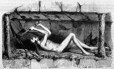 Ung mand, der arbejder i kulminerne i England af Unknown artist