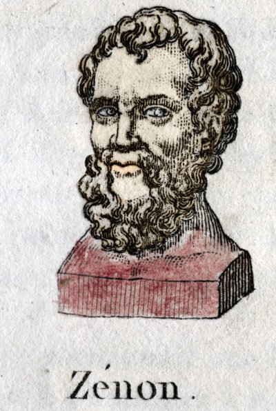 Zenon de Cition (v. 335 - v. 264 f.Kr.), græsk filosof. gravering af 1822. af Unknown artist