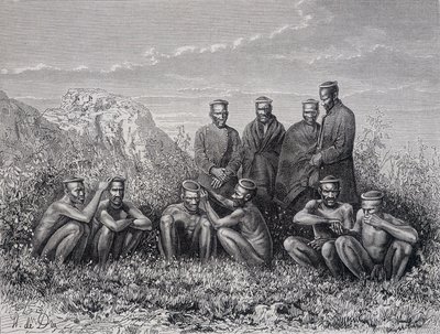 Zulu Cafres (Ring-Kop stamme) af Unknown artist