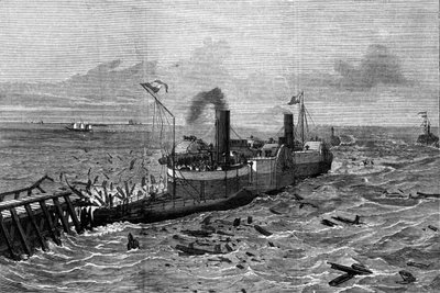 båd designet mod søsyge af Henry Bessemer (1813-1898). af Unknown artist