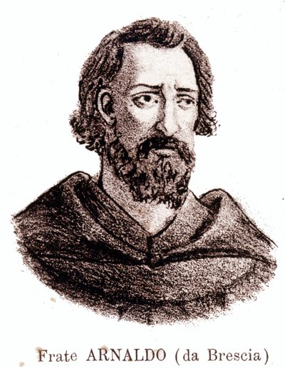 portræt af Arnaud de Brescia (Arnaldo da brescia) (1090 - 1155), italiensk politisk og religiøs reformator. af Unknown artist