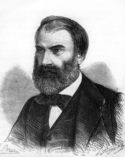 portræt af Eugène Pelletan. Fransk politiker (1813 til 1884). af Unknown artist