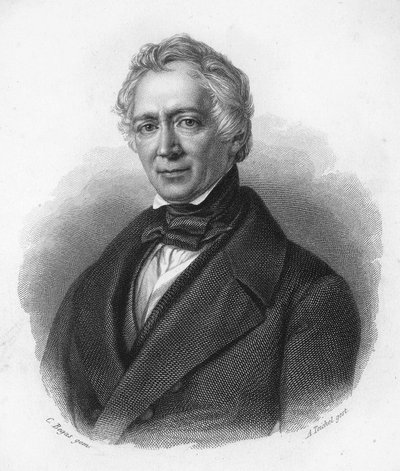 portræt af Friedrich von Raumer. Tysk historiker fra det 19. århundrede. af Unknown artist