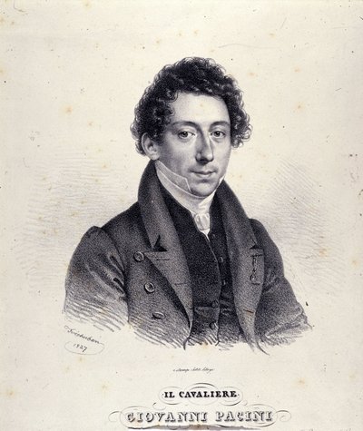 portræt af Giovanni Pacini, italiensk komponist (1796-1867). af Unknown artist