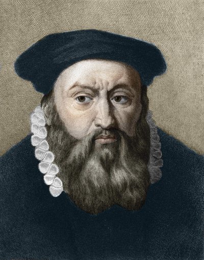 portræt af Jean Calvin (1509-1564), fransk religiøs reformator og forfatter. af Unknown artist