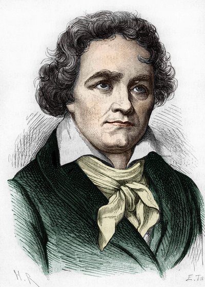 portræt af Ludwig van Beethoven. Tysk komponist (1770 til 1827). af Unknown artist