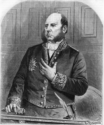 portræt af Pierre Jules Baroche i den lovgivende forsamling i 1861. Fransk politiker (1802 til 1870). af Unknown artist