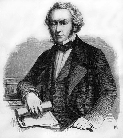 portræt af Richard Cobden. Britisk økonom og politiker (1804 til 1865). Stik fra 1866. af Unknown artist