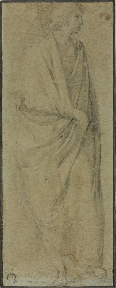 Stående draperet mandsfigur af Unknown Florentine