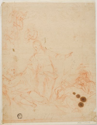Kristus irettesætter en discipel i haven af Unknown Italian