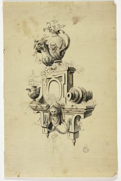 Design til et skorstensstykke af Unknown Italian