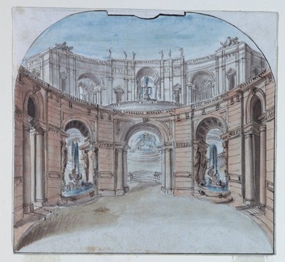 Scenedesign: Paladsarkitektur af Unknown, Italian