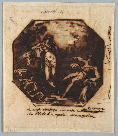 Tegning, Ceres bliver fortalt om voldtægten af Proserpina, 1812 af Unknown artistUnknown artist