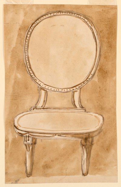 Tegning, stol, 1780-90 af Unknown artistUnknown artist