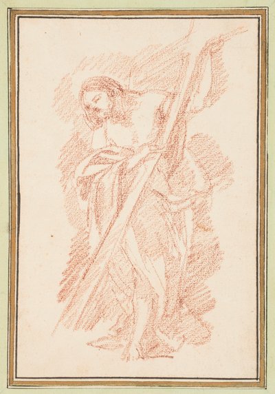 Tegning, Kristus stående, ca. 1759-70 af Unknown artistUnknown artist
