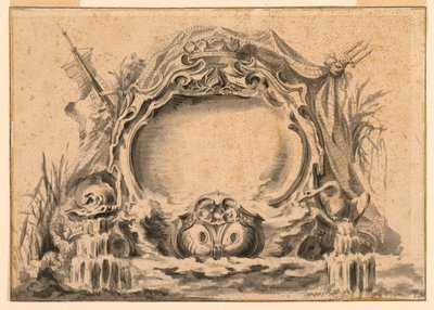 Tegning, kopi af et våbenskjold i en af fetes-publikationerne, ca. 1740 af Unknown artistUnknown artist