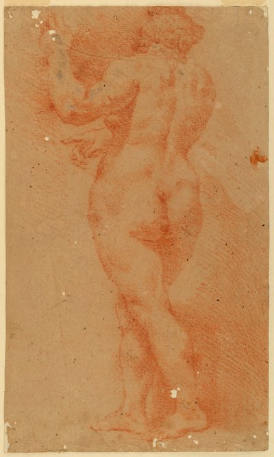 Tegning, modbevisstudie af en nøgen kvinde, begyndelsen af det 17. århundrede af Unknown artistUnknown artist