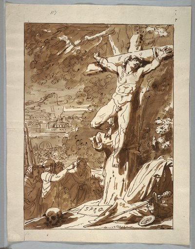 Tegning, Korsfæstelse, 1815-1825 af Unknown artistUnknown artist