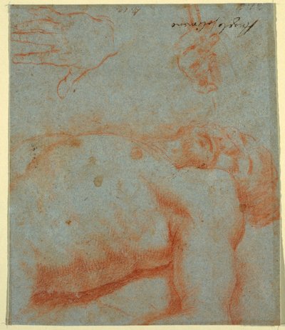 Tegning, Død Kristus, 17. og begyndelsen af 18. århundrede af Unknown artistUnknown artist