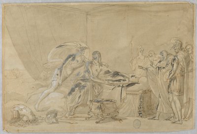Tegning, Meleagers eller en helts død, 16.-19. århundrede af Unknown artistUnknown artist