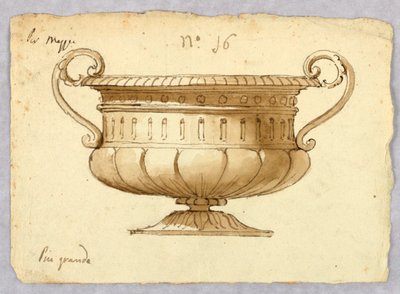 Tegning, design til en skål, 1780-1820 af Unknown artistUnknown artist