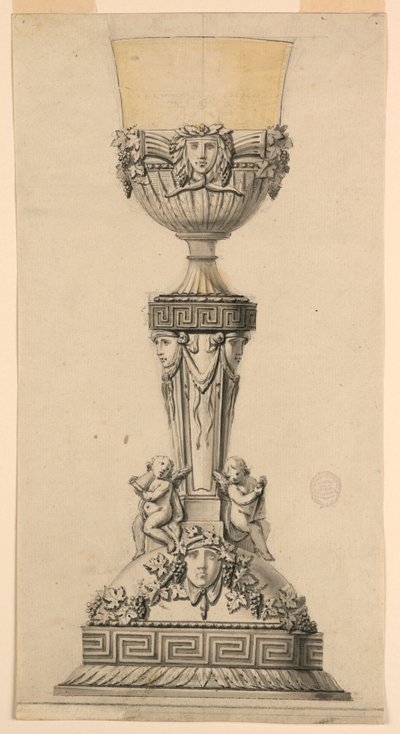 Tegning, design til en kalk, 1800-1830 af Unknown artistUnknown artist