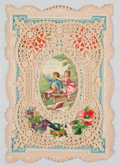 Lykønskningskort (England eller USA), 1870-80 af Unknown artistUnknown artist