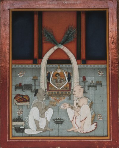 Maharao Kishor Singh af Kota fejrer en religiøs festival af Unknown artistUnknown artist