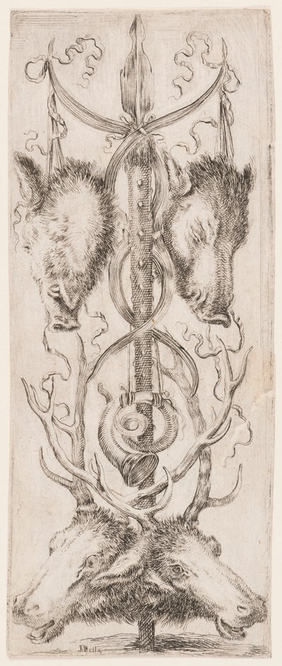 Tryk, Ornamenter eller grotesker (Grotesk ornament), ca. 1653 af Unknown artistUnknown artist