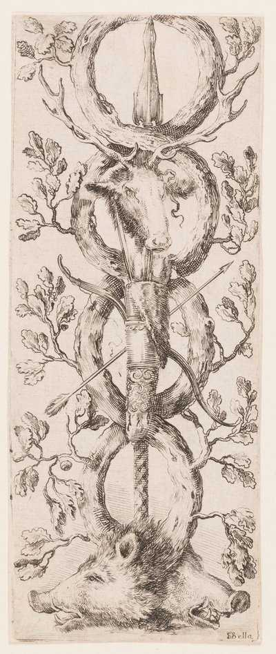 Tryk, Ornamenter eller grotesker (Grotesk ornament), ca. 1653 af Unknown artistUnknown artist