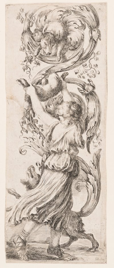 Tryk, Ornamenter eller grotesker (Grotesk ornament), ca. 1653 af Unknown artistUnknown artist