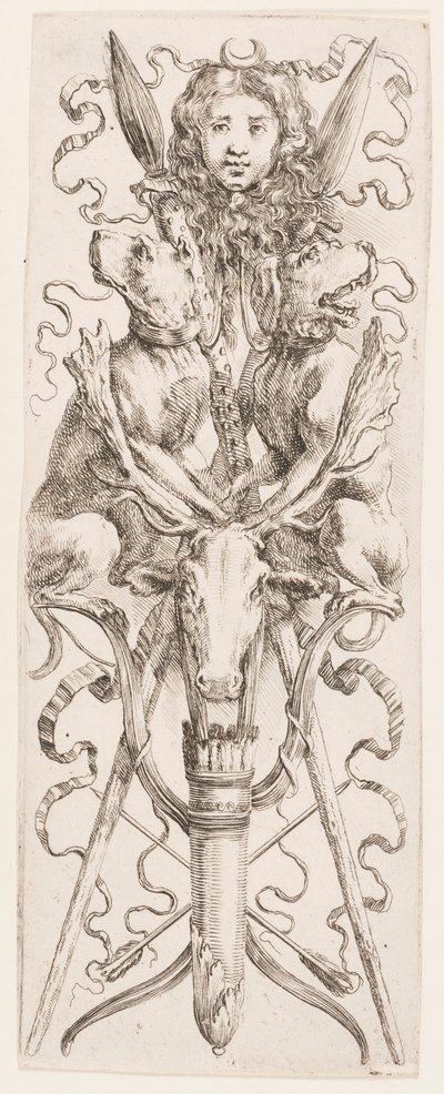 Tryk, Ornamenter eller grotesker (Grotesk ornament), ca. 1653 af Unknown artistUnknown artist