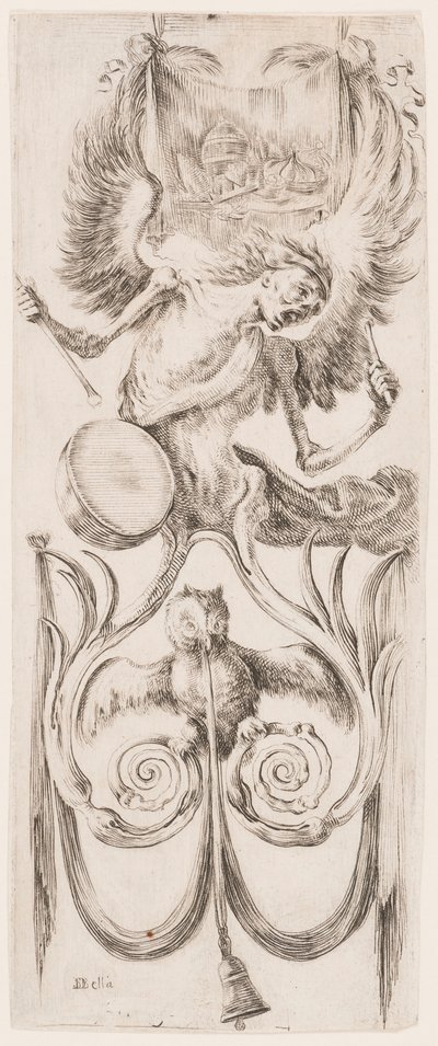 Tryk, Ornamenter eller grotesker (Grotesk ornament), ca. 1653 af Unknown artistUnknown artist
