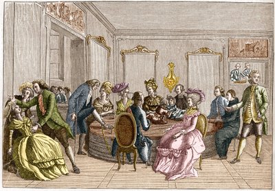 (The Mesmer bucket) Demonstration af Frederic Antoine Mesmer (Franz Anton Mesmer af Unknown artist