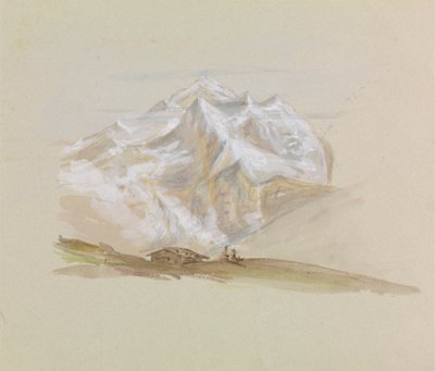 En hytte i bjergene af Unknown artist
