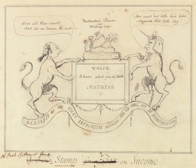 Et våbenskjold til et stempel på indkomst af Unknown artist