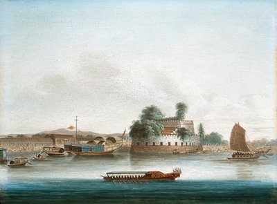 Et fort ved Canton-floden af Unknown artist