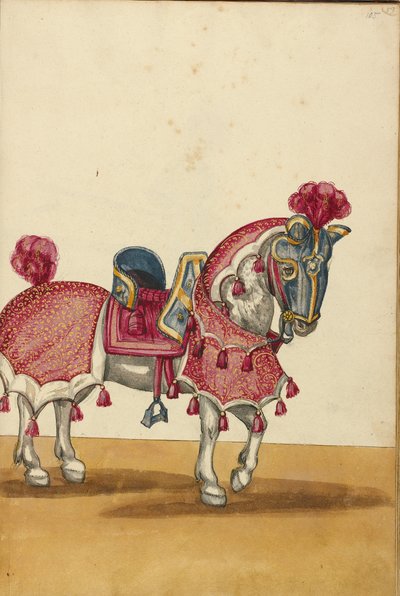 En hest i rustning af Unknown artist