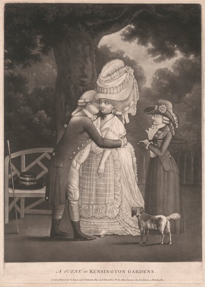 En scene i Kensington Gardens af Unknown artist