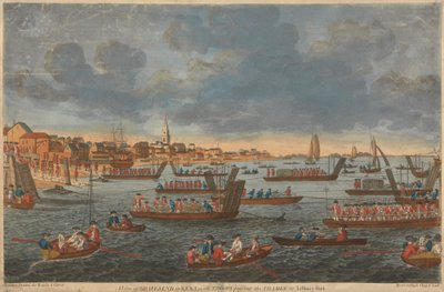 Udsigt over Gravesend i Kent, med tropper, der passerer Themsen til Tilbury Fort af Unknown artist