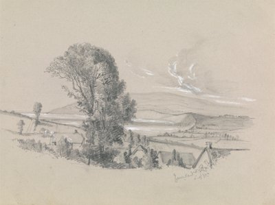 Udsigt over Yaverland, Isle of Wight af Unknown artist