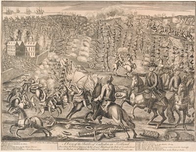 ?En udsigt over slaget ved Culloden i Skotland?, 1746 af Unknown