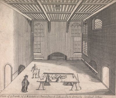 A View of ye Inside of ye Kitchen of Christ Church College, Oxon tidligere Cardinal College; [ikke nummereret] (bind 1) af Unknown artist