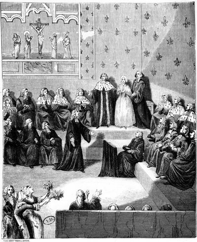 Et retsmøde. 1700-tallet. af Unknown artist