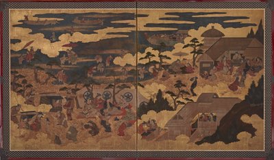 En festival ved Sumiyoshi-helligdommen af Unknown artist