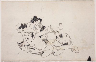 Et ark fra et shunga-album af Unknown artist