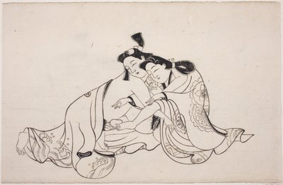 Et ark fra et shunga-album af Unknown artist