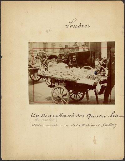 [En sælgers vogn]. af Unknown artist