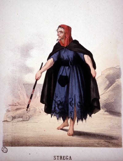 En heks fra Macbeth. af Unknown artist